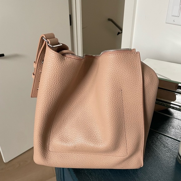 ALL SAINTS KITA SHOULDER/CROSSBODY BAG PEBBLED PINK - Picture 5 of 5